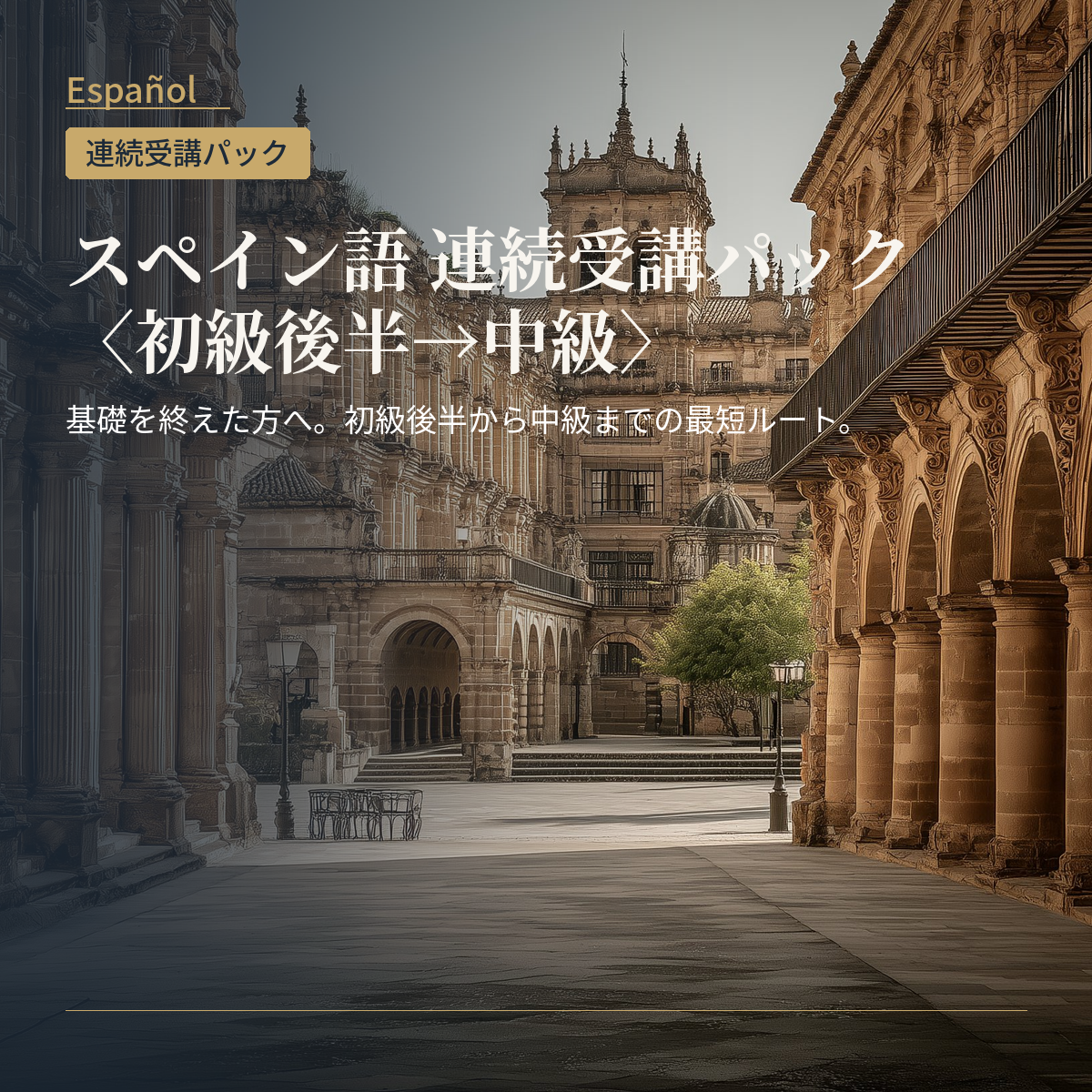 スペイン語 連続受講パック〈初級後半→中級〉