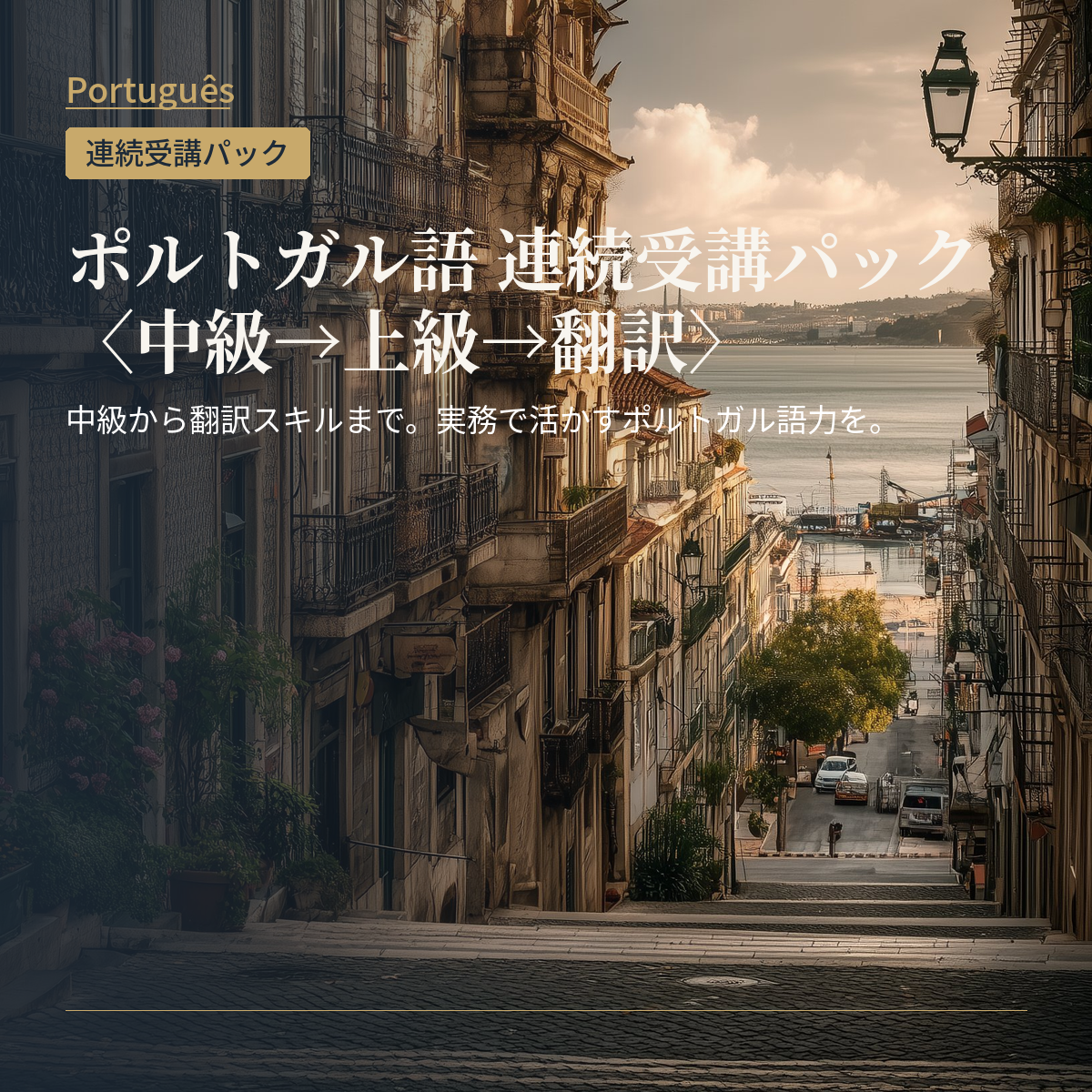 ポルトガル語 連続受講パック〈中級→上級→翻訳〉